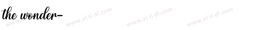 the wonder字体转换